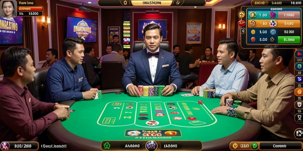 Tangkapan layar yang menunjukkan interaksi dengan teman-teman dalam permainan.