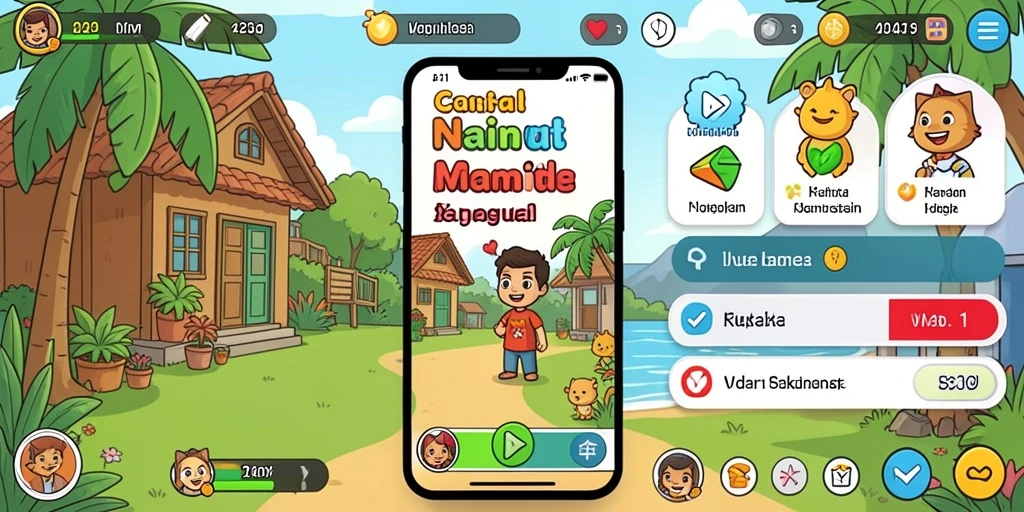 Tantangan mendebarkan di setiap level permainan.